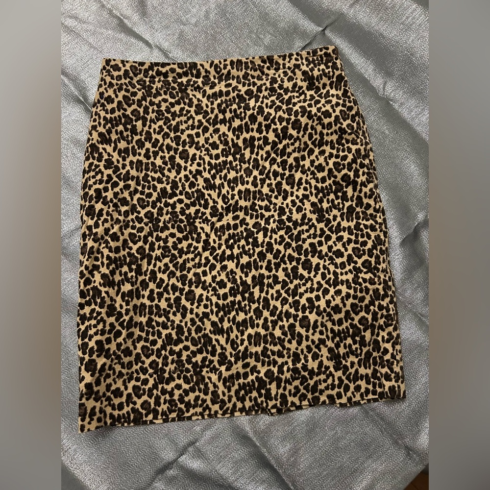 Talbots Leopard Print Pencil Skirt
